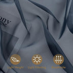 MIULEE Navy Blue Outdoor Curtain - Image 6
