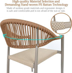 TWT Patio Dining Chairs Outdoor Stackable - Image 5