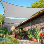 13' x 14' Grey Sun Shade Sail Rectangle SMSLR Canopy Fabric Cloth Screen by ShadeMart