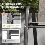 PHI VILLA Outdoor Stackable Dining Chair Set of 4, Textilene Mesh & Metal | - Image 6