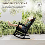 LUE BONA Outdoor Rocking Chairs Set of 2, Weather Resistant Poly Plastic Rocker - Image 10