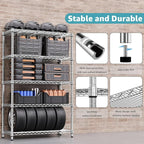 M MZG 1750 LBS Storage Shelves 5-Tier Utility Shelving Unit Steel Organizer - Image 5