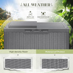 Greesum 100 Gallon Resin Deck Box Large Outdoor Storage - Image 3