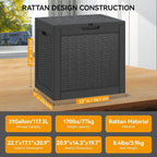 31 Gallon Outdoor Storage Box, Resin Deck Boxes Indoor and outdoor, Waterproof - Image 2
