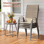 TLSUNNY Patio Chair, Outdoor Stackable Textilene Chairs Set of 8, - Image 7