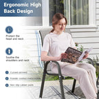 Amopatio Patio Chairs Set of 4, Outdoor Stackable Dining Chairs - Image 6