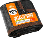 90% Shading Rate 10'x10' Black Shade Cloth, UV Resistant Durable Mesh Tarp by EASTARP
