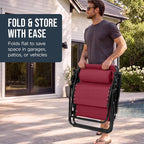 Best Choice Products Oversized Padded Zero Gravity Chair w/Canopy Headrest Cup - Image 8