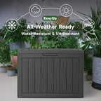 55 Gal Waterproof Resin Outdoor Storage Box UV Resistant Deck Box | Storage - Image 4