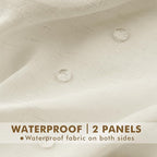 Semi Voile Beige Sheer Outdoor Curtains - Image 4