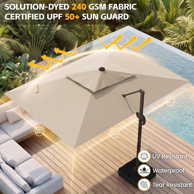 9x12 FT Patio Cantilever Umbrella - Image 3