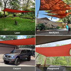 Sun Shade Sail 10' x 16' Terra Red Rectangle UV Block Shade Cover | Outdoor sun - Image 8