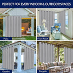 PureFit Outdoor Curtains for Patio Waterproof Weatherproof Outside Curtains | - Image 5