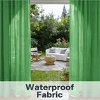 Outdoor Sheer Curtains for Patio Waterproof, 4 Panels Rod Pocket Indoor/Outdoor - Image 6
