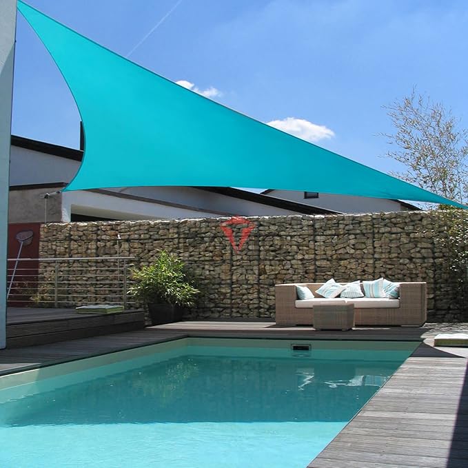 Patio Paradise 18' x 18' x 18' Sun Shade Sail Triangle Canopy Shade Cloth - Image 5