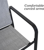 Anmutig Stackable Outdoor Dining Chairs Set of 4, Textilene Fabric, Breathable - Image 5
