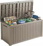 Outdoor Storage Box, 200 Gallon Waterproof Deck Box, Premium Hydraulic Cushion by GraceYourYard
