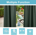 RYB HOME Outdoor Curtains 2 Panels, Waterproof Windproof Blackout Curtains - Image 7