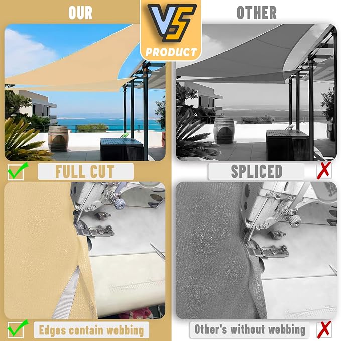 LOVE STORY Custom Size 5' x 7' x 8.6' Sun Shade Sail - Image 7