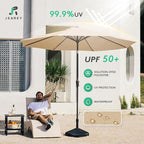 JEAREY 10 ft Outdoor Patio Umbrella w/Tilt and Crank - Image 3