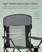 SONGMICS 2 Pack Breathable Camping Chairs, 330 lb Capacity Foldable Outdoor - Image 4
