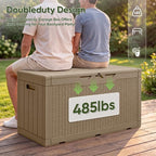 Flamaker Outdoor Storage Box 100 Gallon Waterproof Resin Deck Box | Large - Image 3