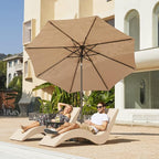 JEAREY 9FT Outdoor Patio Umbrella, Market Umbrella, Tilt & Crank UV Protection - Image 4