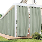 Outdoor Curtains for Patio Waterproof 6 Panels, Porch Sun Shade | Weatherproof by RichSets