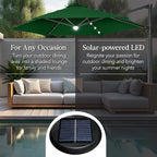 Best Choice Products 10ft Solar LED Offset Cantilever Hanging Market Patio - Image 4