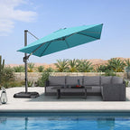 PURPLE LEAF Patio Umbrella Outdoor 10' x 10' Easy Assembly Turquoise | Built to - Image 2