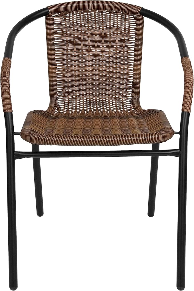 Flash Furniture Lila Modern Rattan Indoor/Outdoor Stackable Dining Chairs - Image 10