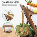 Indoor Plant Stand Shelf for Multiple Plants Hanging 2 Tier Wood | Outdoor - Image 5