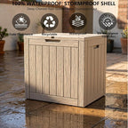 Outdoor Storage Box, 35 Gallon Waterproof Deck Box, Quick Snap-Lock Resin - Image 4