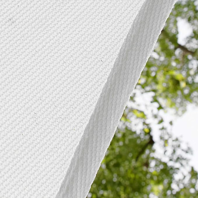 Amgo Custom Size 10' x 14' x 17.2' White Right Triangle Sun Shade Sail UPF50+ - Image 9
