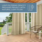 TOWN & COUNTRY BASICS Outdoor Curtain Natural Solid Heavyweight | 54"W x 108"L - Image 8