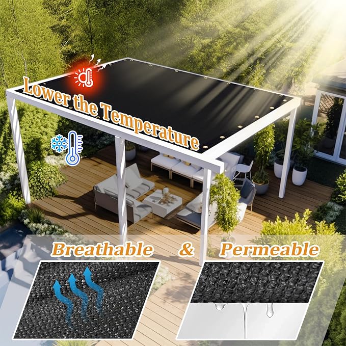Shade&Beyond Customized Size 5' X 21' Shade Cloth - Image 2