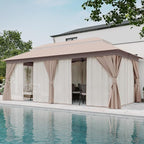 10'x20' Outdoor Gazebo, Metal Frame Heavy Duty Patio Canopy Tent Shelter - Image 3