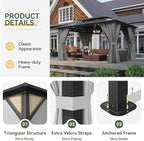 Aoxun 10'x14' Hardtop Gazebo - Image 6