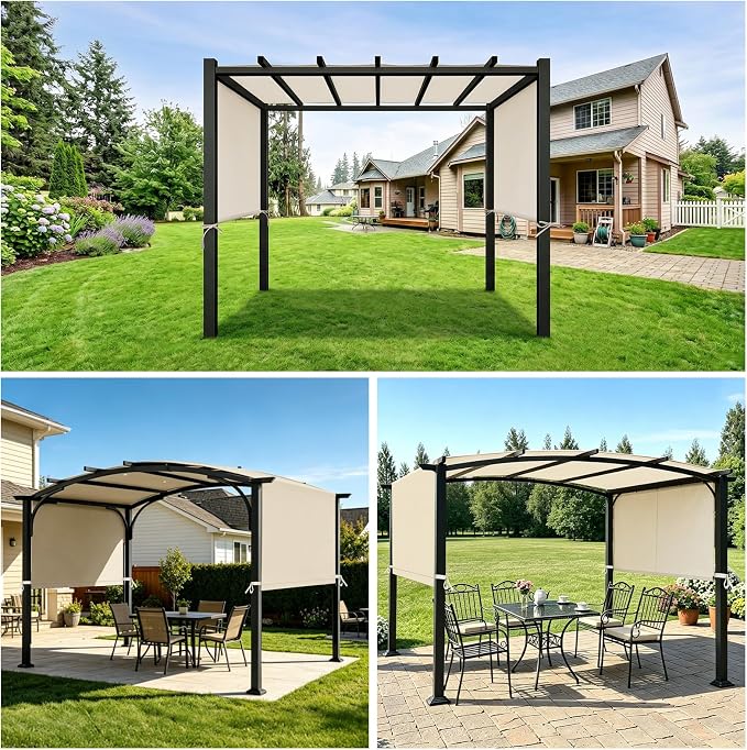 NOVINO Pergola Replacement Canopy, 17x10ft Waterproof Pergola Shade Cover | - Image 8