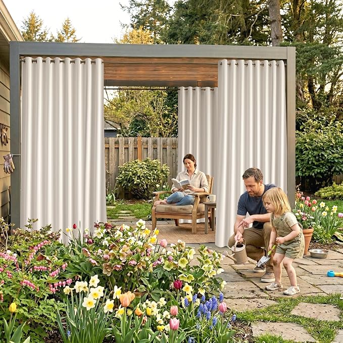 Waterproof Outdoor Curtain W105 x L108 - Image 2