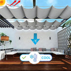 Retractable Waterproof Wave Awning Cover 7' x 10' - Image 2
