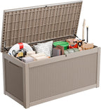 320 Gallon Outdoor Deck Box, Resin Waterproof Storage Box by KFY