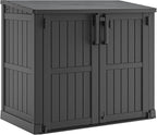 LHBcraft 36 Cu Ft Outdoor Storage Cabinet, Horizontal Resin Storage Shed Box by LHBcraft-US