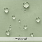 MIULEE Sage Green Waterproof Outdoor Sheer Curtains - Image 3