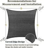Shade&Beyond 6'x6' Sun Shade Sail Canopy Square, UV Block Breathable Curved - Image 5