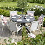 Stackable Patio Chairs Set of 6, Outdoor Dining Chairs by Puntogen