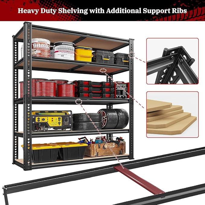 REIBII 40" W Storage Shelves Load 2500Lbs - Image 5