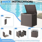 Outdoor Storage Box, 31 Gallon Resin Deck Boxes Outdoor Waterproof - Image 8