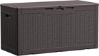 Devoko 100 Gallon Waterproof Resin Deck Box, Large Outdoor Storage Box | Indoor by DEVOKO