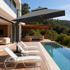 10x10Ft Patio Umbrella Outdoor Cantilever Rectangle Umbrella - Image 9
